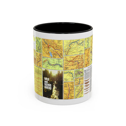 USA - Wild and Scenic Rivers 2 (1977) (Map) Accent Coffee Mug