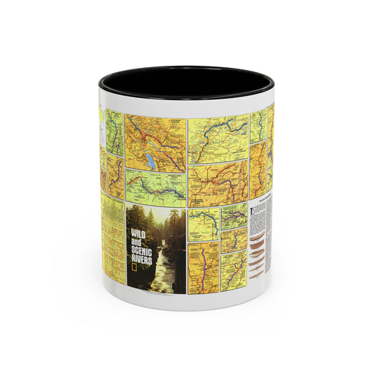 USA - Wild and Scenic Rivers 2 (1977) (Map) Accent Coffee Mug