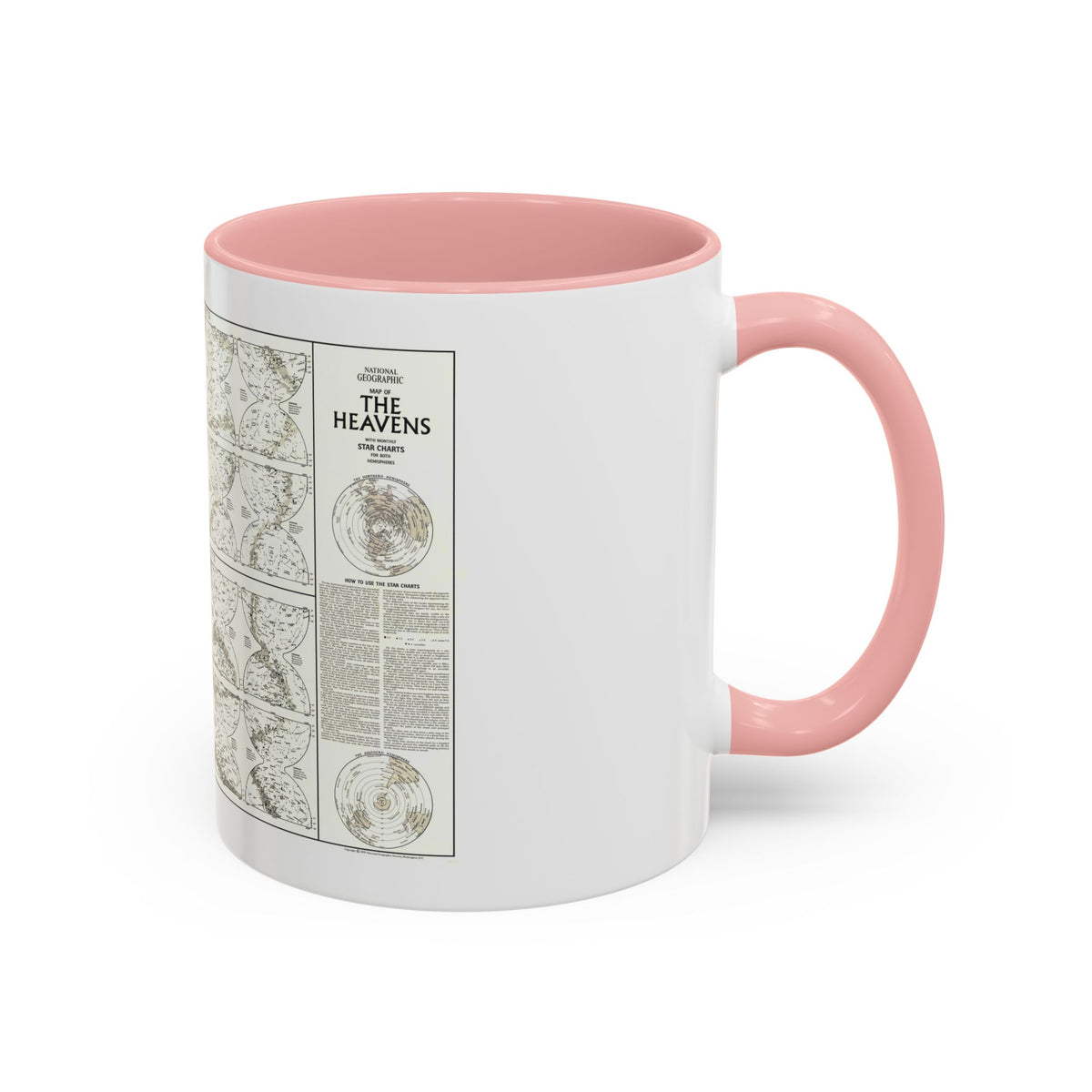 Heavens, The - Monthly Star Charts (1970) (Map) Accent Coffee Mug