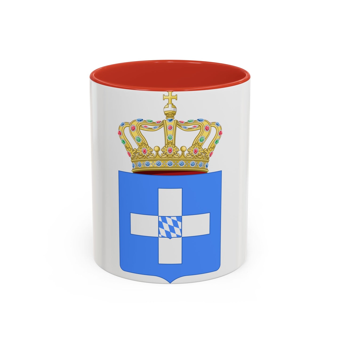 Lesser Coat of Arms of Greece (Wittelsbach) - Accent Coffee Mug