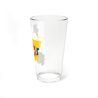 Flag-map of Rivne Oblast (Ukraine) Pint Glass 16oz