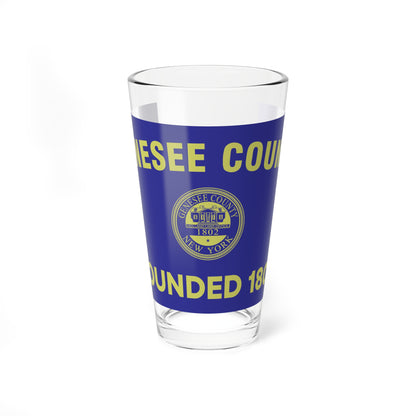 Flag of Genesee County New York (United States) Pint Glass 16oz