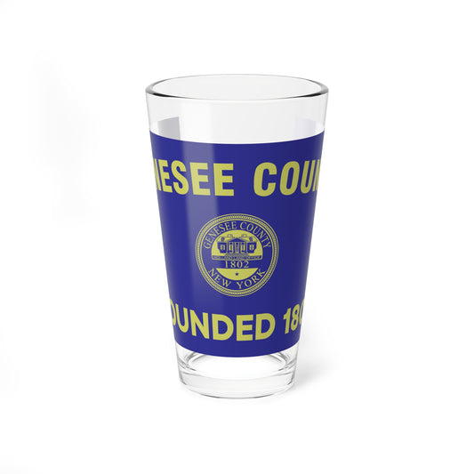 Flag of Genesee County New York (United States) Pint Glass 16oz