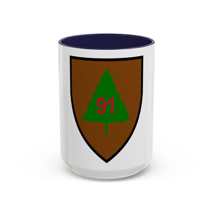 US 91st Infantry Division (U.S. Army) Accent Coffee Mug