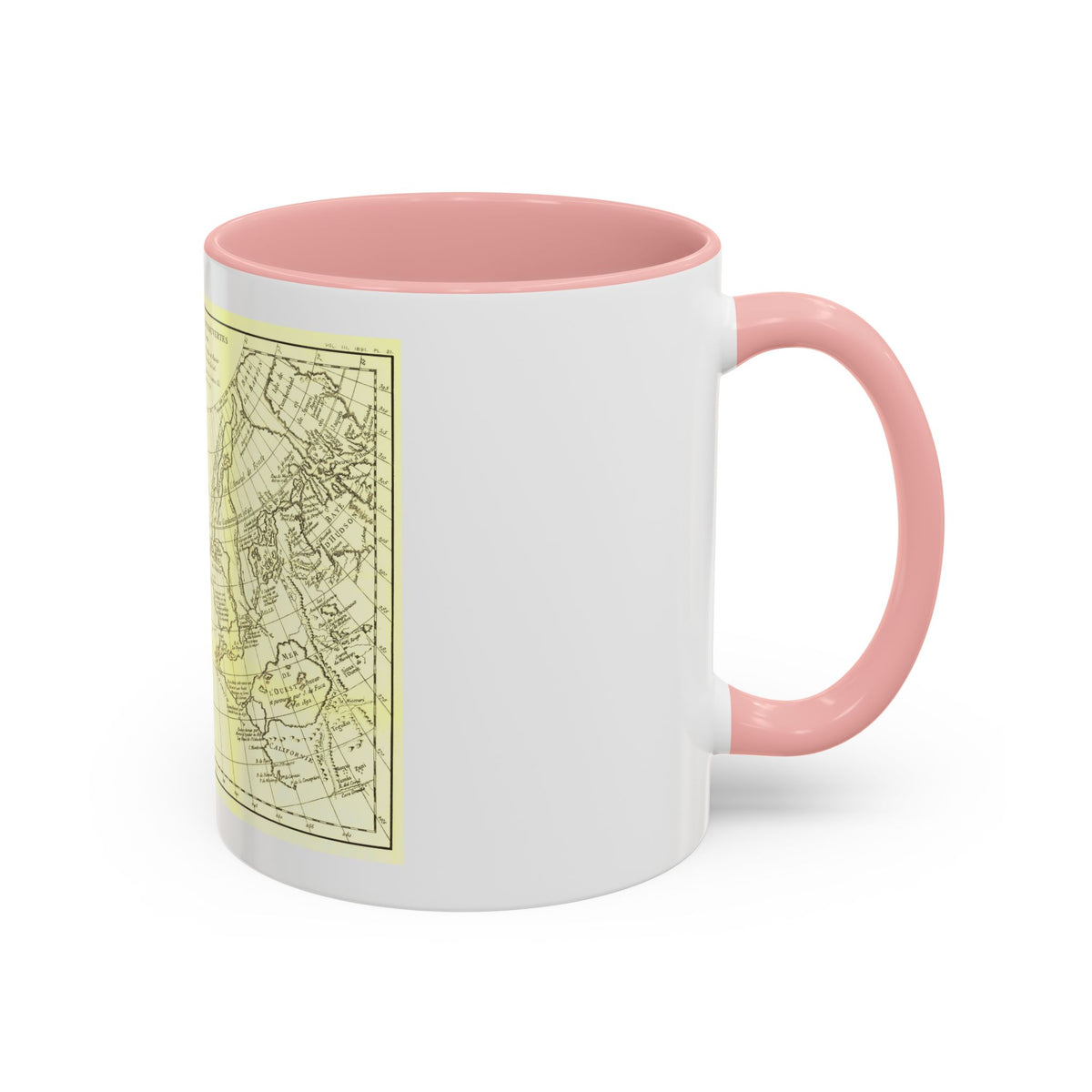 Asia - Carte Generale des Decouvertes (1892) (Map) Accent Coffee Mug