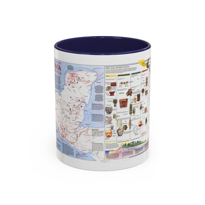 North America - The Ancient Maya World (1990) (Map) Accent Coffee Mug