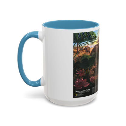 North America - Dawn on the Delta- 74mya (1993) (Map) Accent Coffee Mug