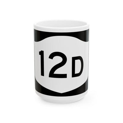 NY-12D (New York) (Road Sign) White Coffee Mug
