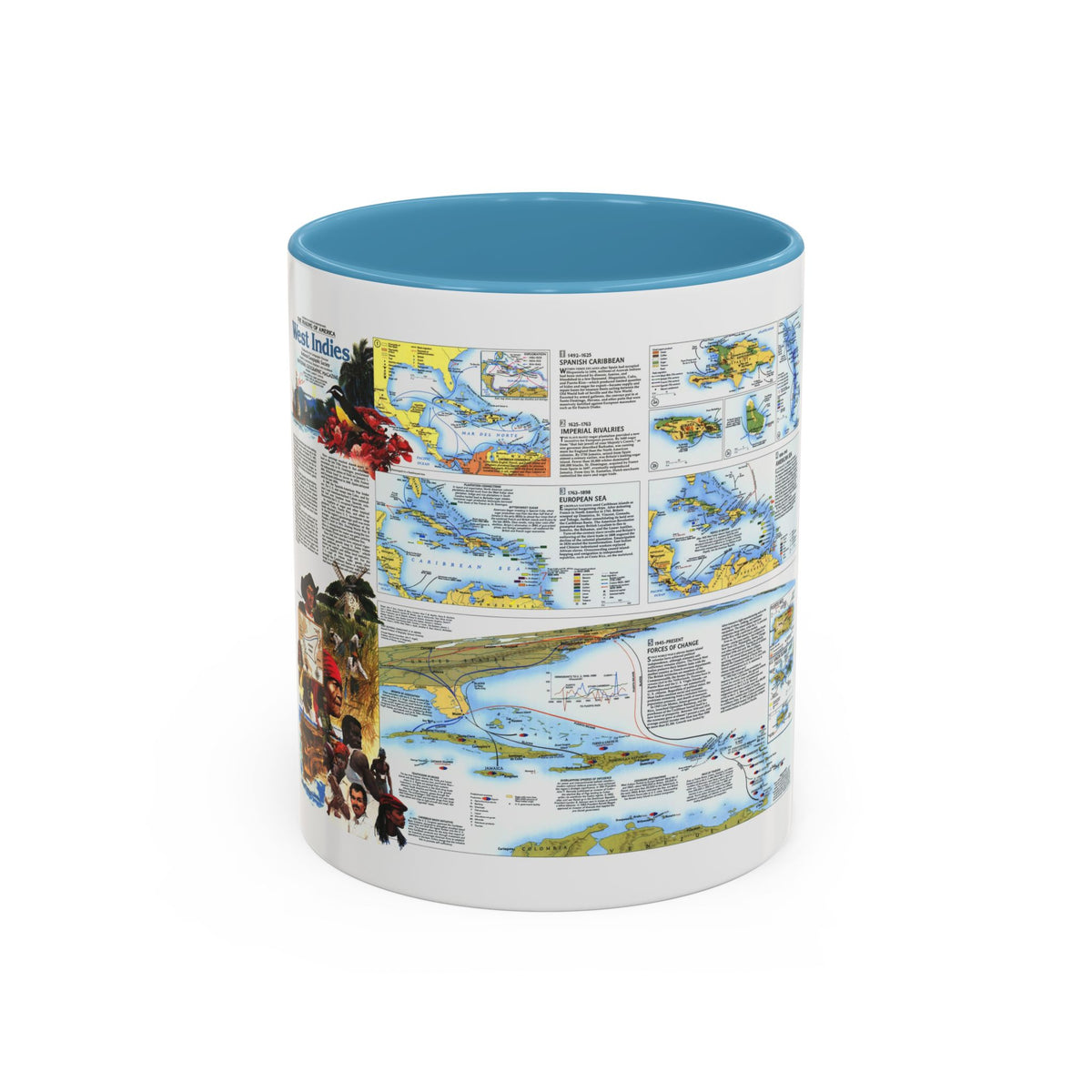 West Indies 2 (1987) (Map) Accent Coffee Mug