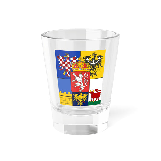 Flag of the lands of the Bohemian Crown (Czech Republic) (Coat of Arms) Shot Glass 1.5oz
