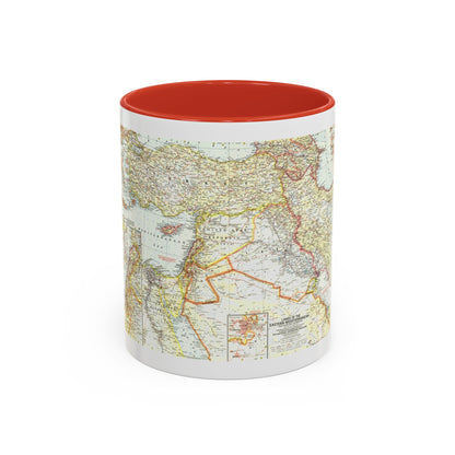 Middle East - The Eastern Mediterranean (1959) (Map) Accent Coffee Mug