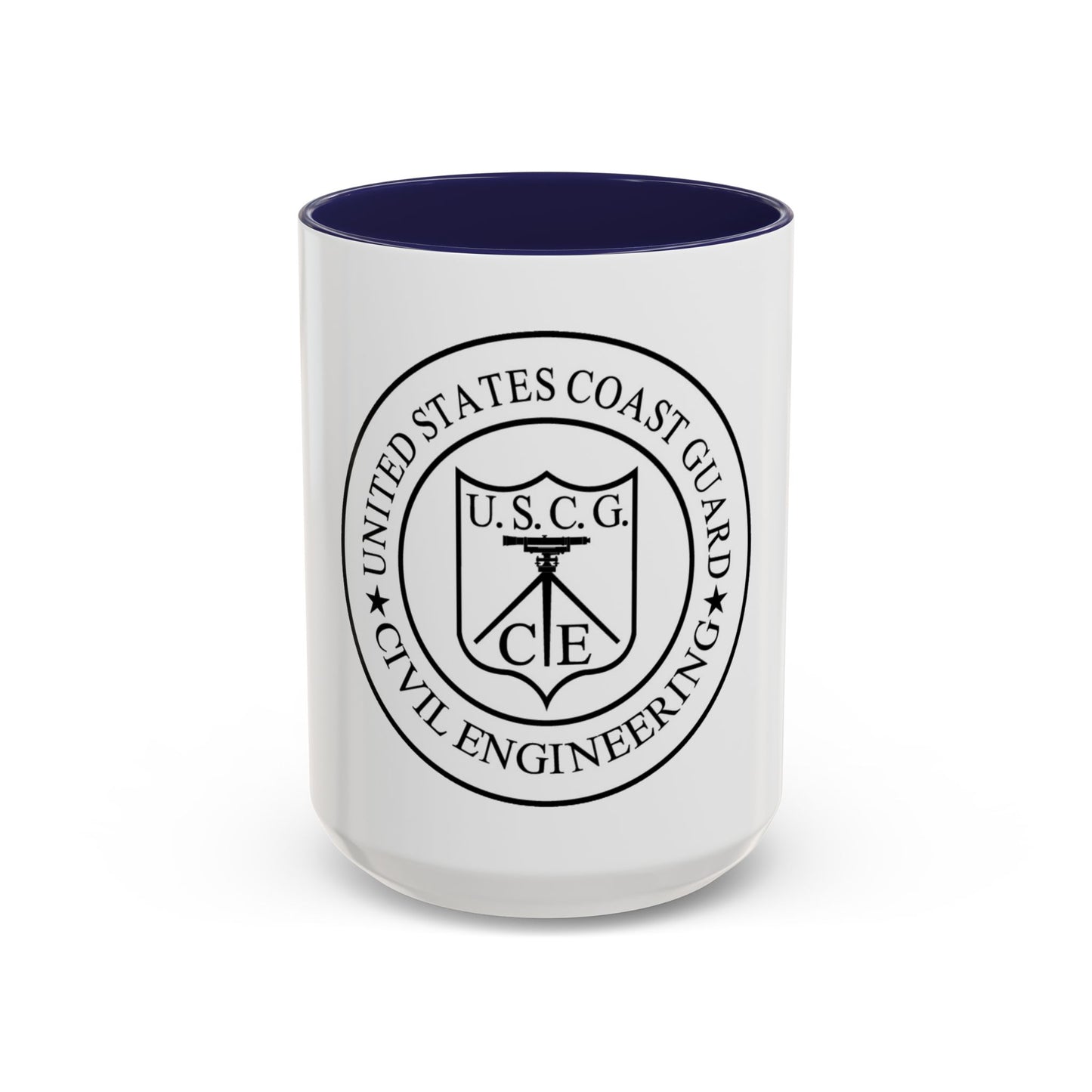 USCG Civil Engineering (U.S. Coast Guard) Accent Coffee Mug