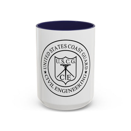 USCG Civil Engineering (U.S. Coast Guard) Accent Coffee Mug