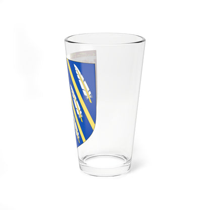 Shield of arms of Meghan Duchess of Sussex (United Kingdom) (Coat of Arms) Pint Glass 16oz