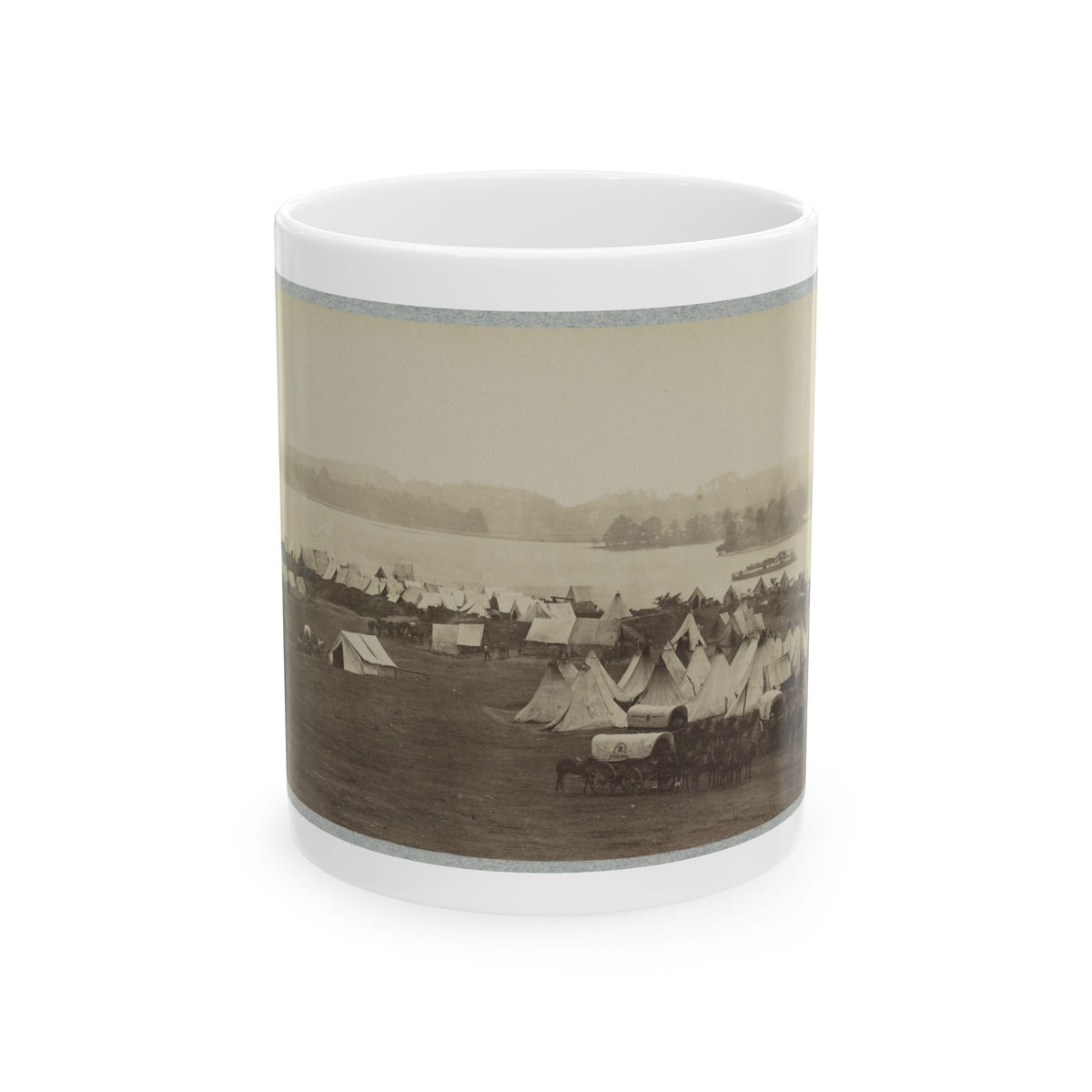 Belle Plain Landing, Va. 001 (U.S. Civil War) White Coffee Mug