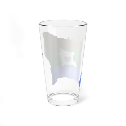 Flag-map of RAAN (Nicaragua) Pint Glass 16oz