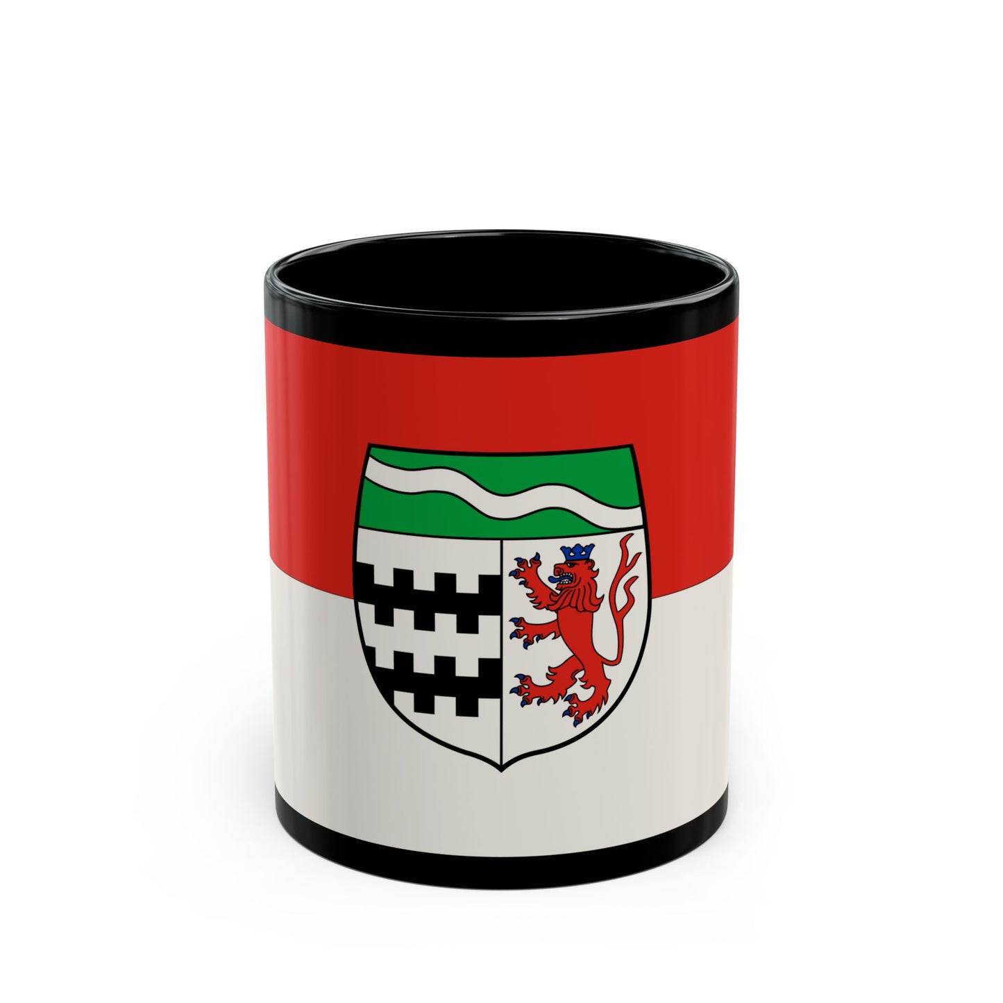 Flag of Rheinisch Bergischer Germany - Black Coffee Mug-11oz-Go Mug Yourself