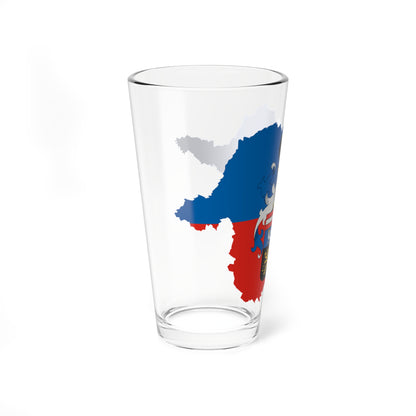 Flag-map of Borsod-Abauj-Zemplen County (Hungary) Pint Glass 16oz