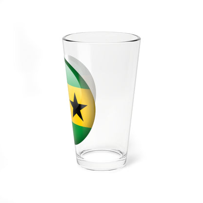 Flag orb São Tomé and Príncipe Pint Glass 16oz