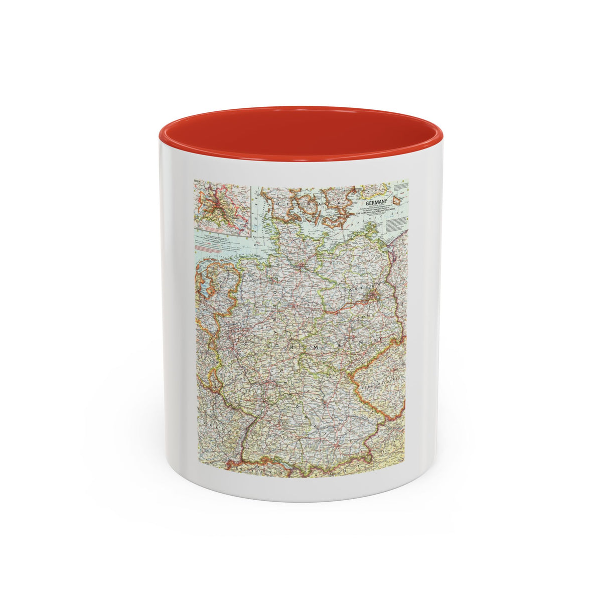 Germany (1959) (Map) Accent Coffee Mug