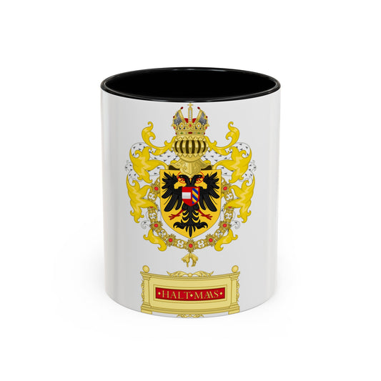 Ornamented Coat of Arms of Maximilian I, Holy Roman Emperor - Accent Coffee Mug