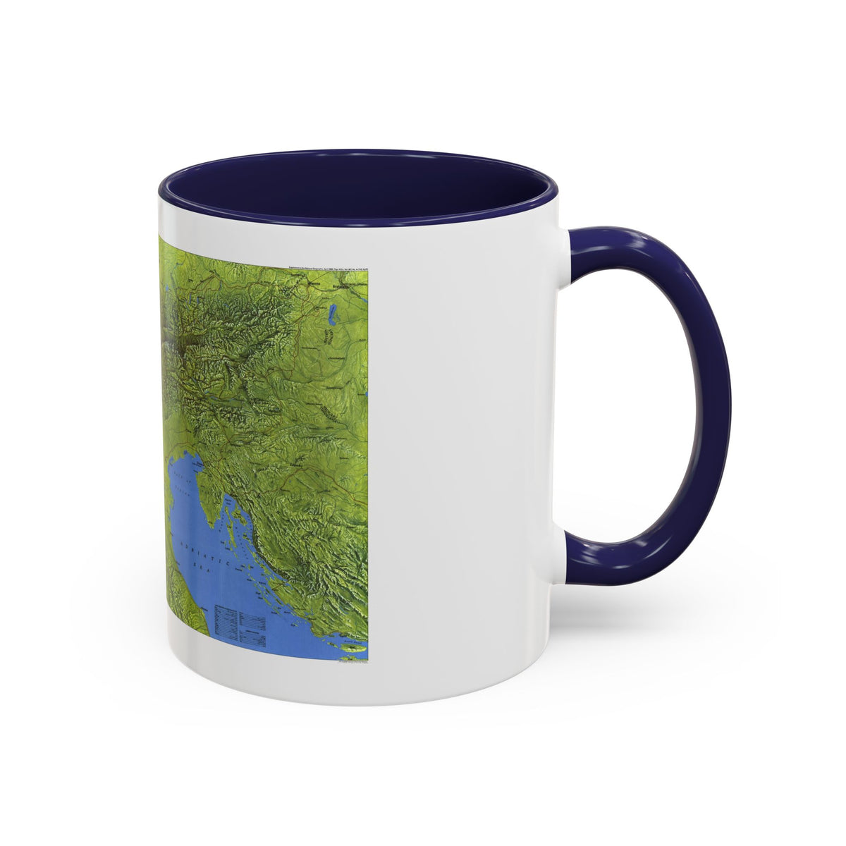 Alps, The (1985) (Map) Accent Coffee Mug
