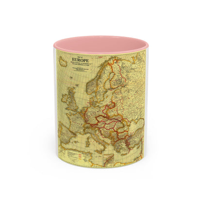 Europe, Conférence de paix à Paris (1920) (Carte) Tasse à café Accent