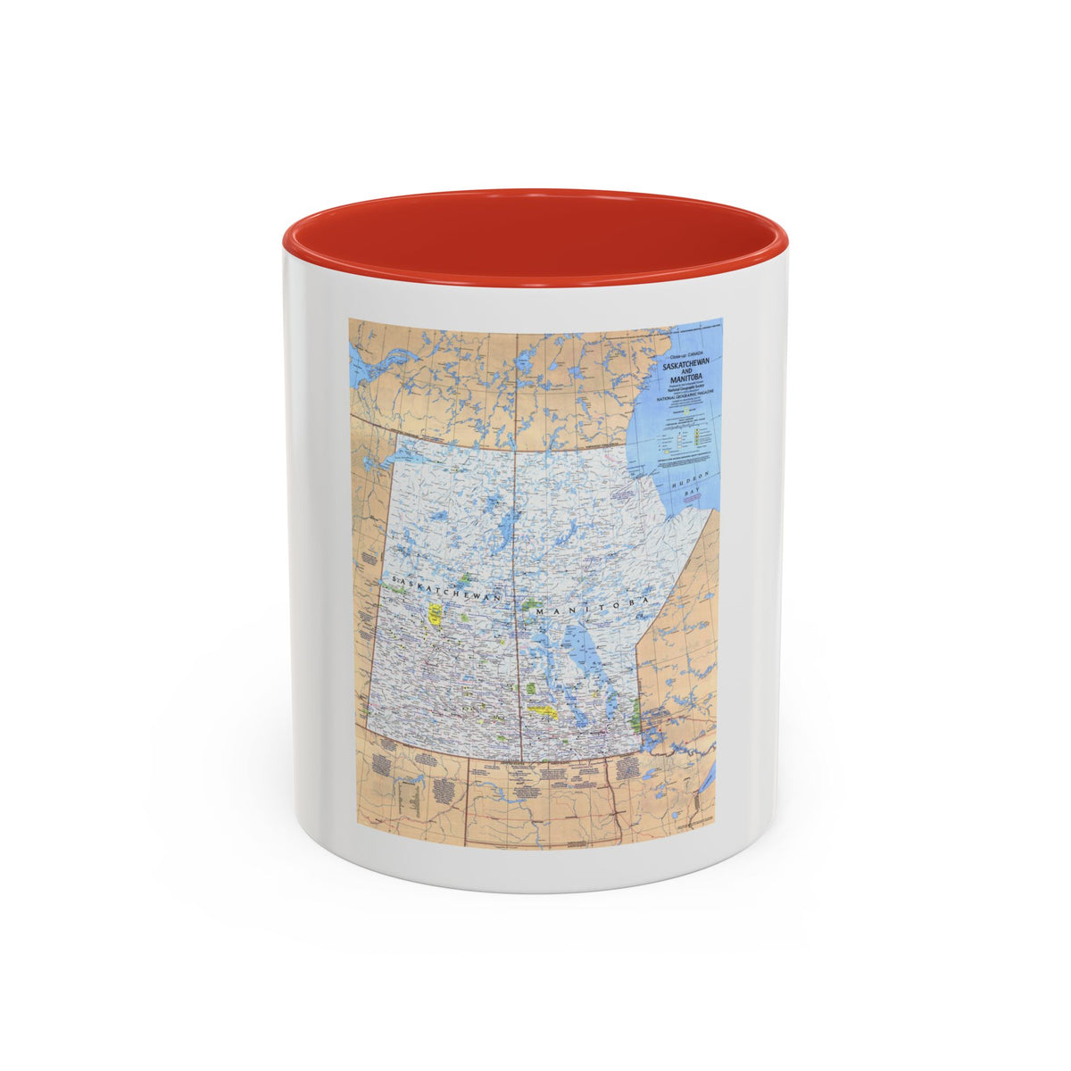 Canada - Saskatchewan & Manitoba (1979) (Map) Accent Coffee Mug