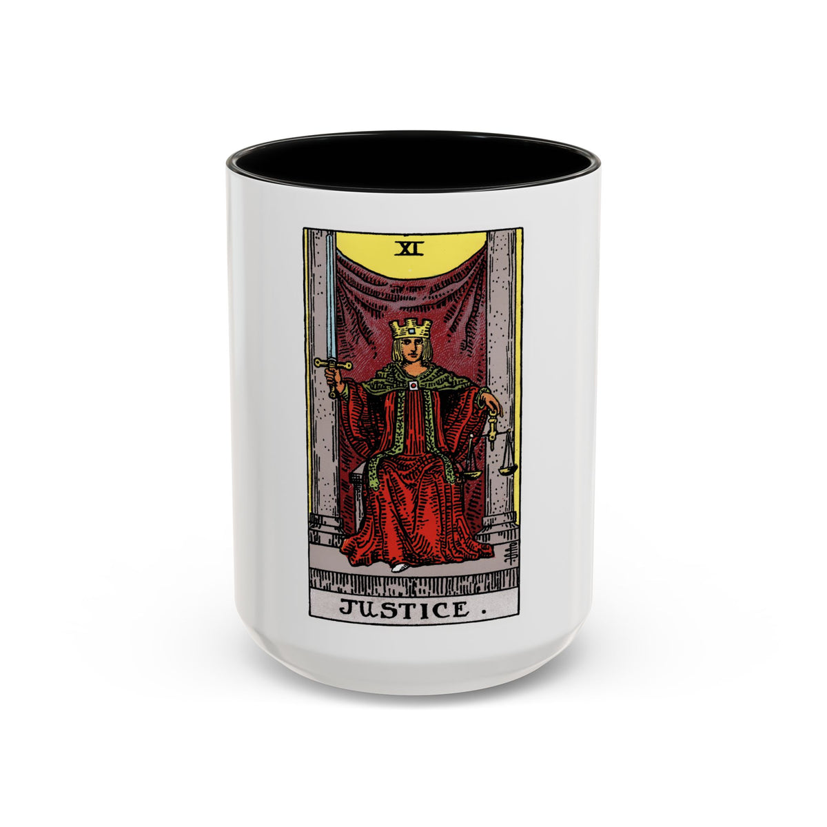 Justice (Tarot Card) Accent Coffee Mug