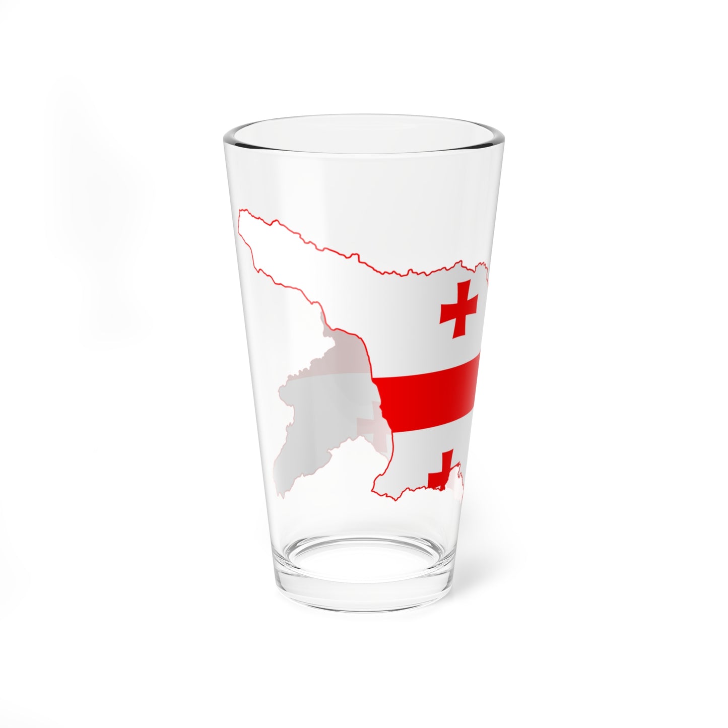 Flag map of Georgia (Georgia) Pint Glass 16oz