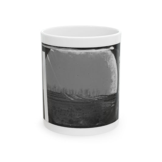 Brandy Station, Virginia. View Of The Camp Of The 50th New York Engineers From The Northwest (U.S. Civil War) White Coffee Mug