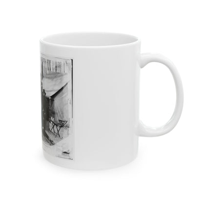 Petersburg, Virginia. Group Of Engineers And Draughtsmen, Headquarters, Army Of The Potomac (U.S. Civil War) White Coffee Mug