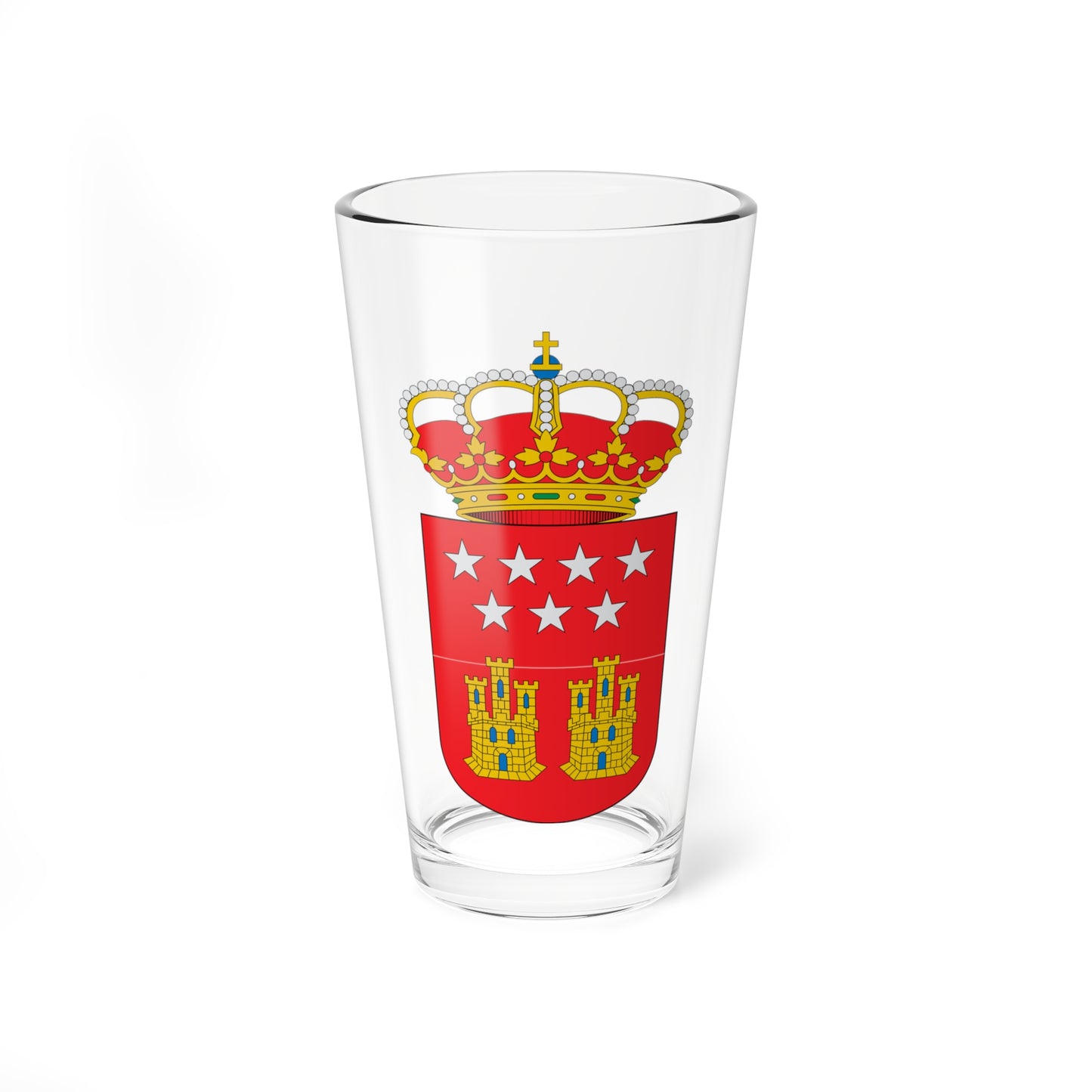 Escudo de la Comunidad de Madrid oficial (Spain) (Coat of Arms) Pint Glass 16oz