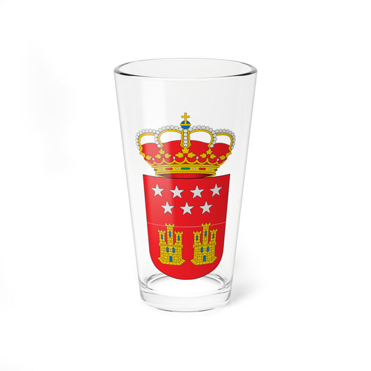 Escudo de la Comunidad de Madrid oficial (Spain) (Coat of Arms) Pint Glass 16oz