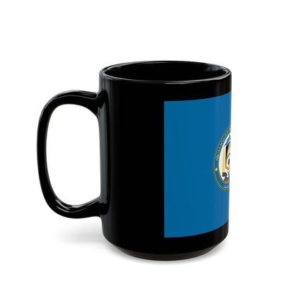 Flag of the Afghan National Police Pashto and Dari - Black Coffee Mug-Go Mug Yourself