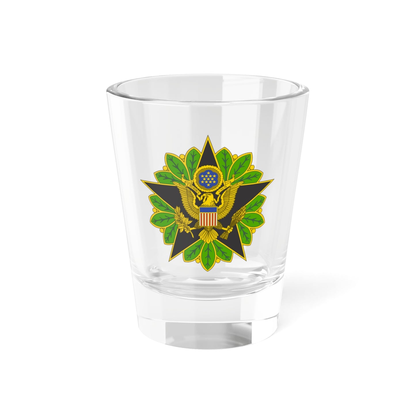 Verre à liqueur avec badge d'identification du personnel (armée américaine) 1,5 oz