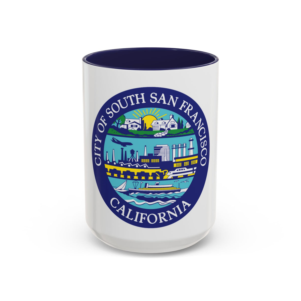 Seal of South San Francisco California - Accent Coffee Mug