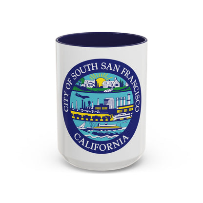 Seal of South San Francisco California - Accent Coffee Mug