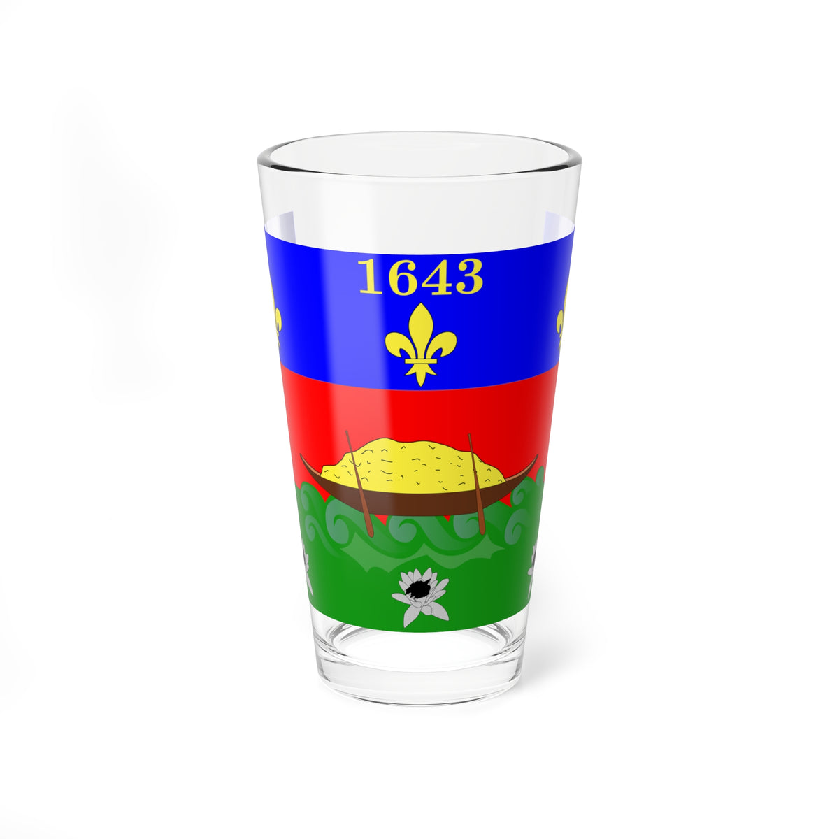 Drapeau de la Guyane (France) Pint Glass 16oz