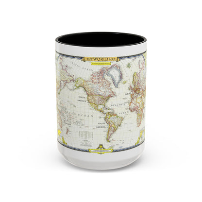 World Map (1951) (Map) Accent Coffee Mug