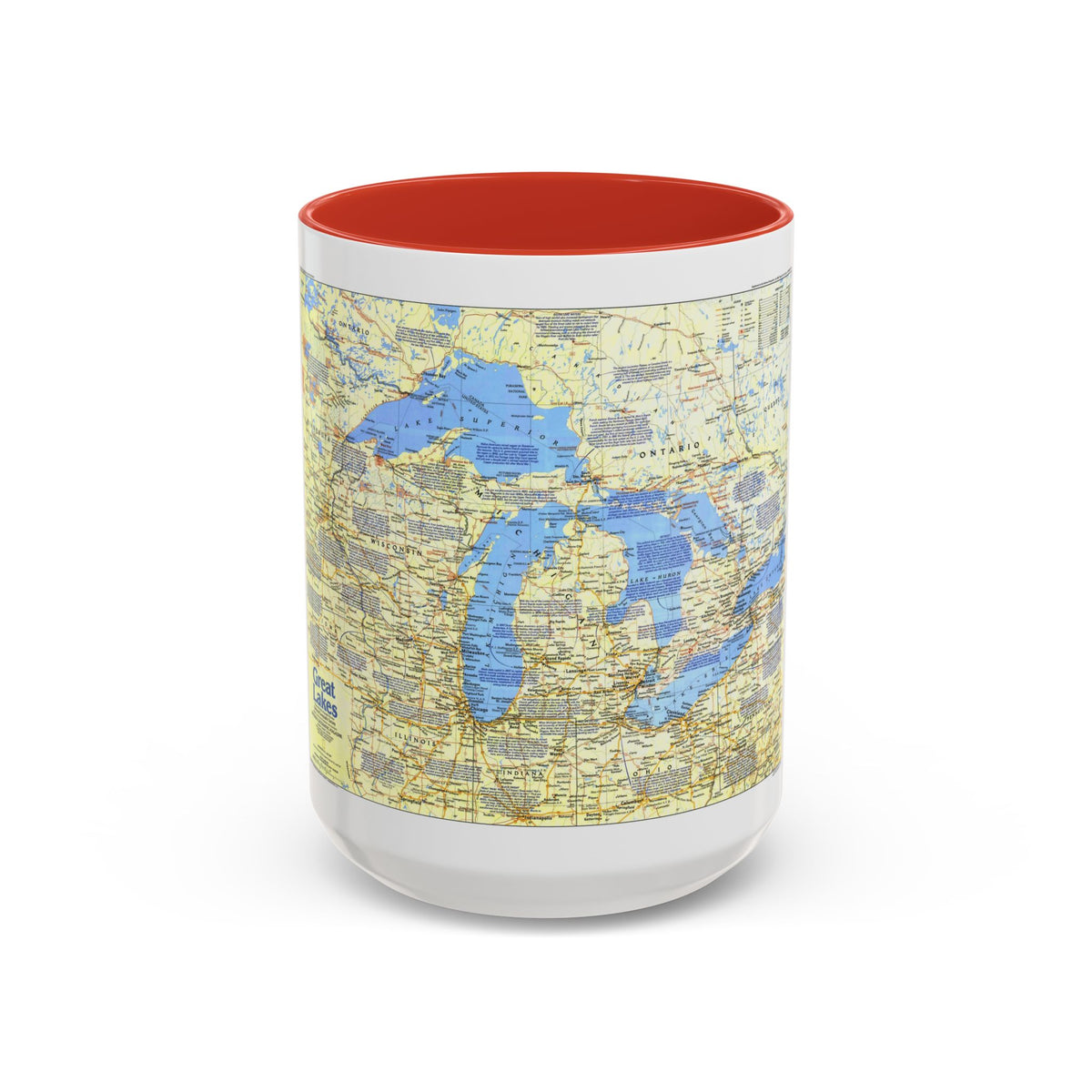 Canada - The Great Lakes 1 (1987) (Map) Accent Coffee Mug