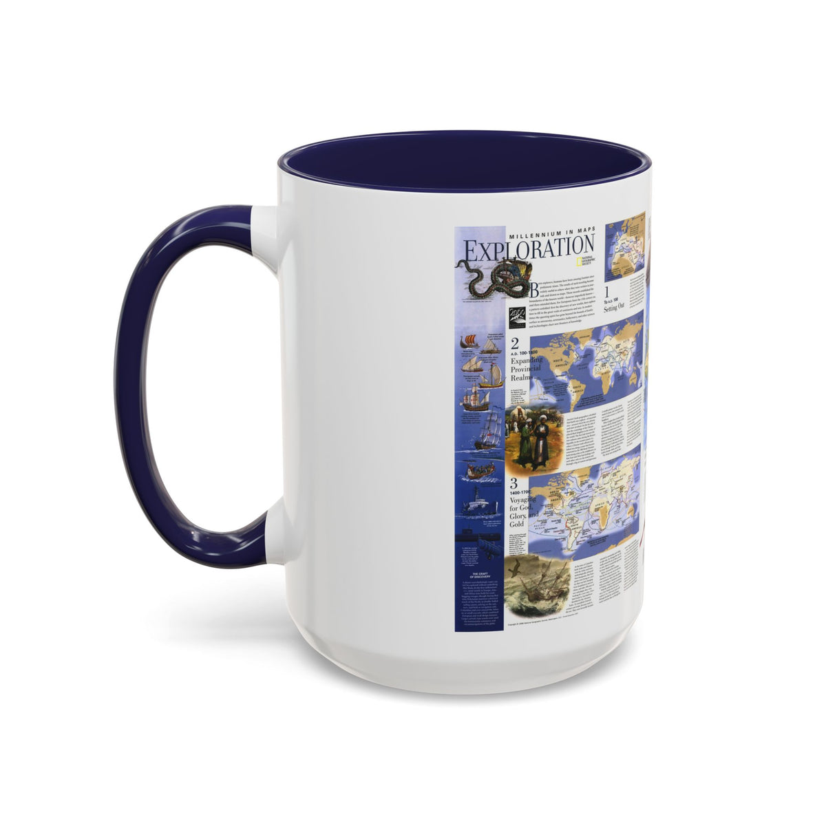 World Map - Exploration (1998) (Map) Accent Coffee Mug