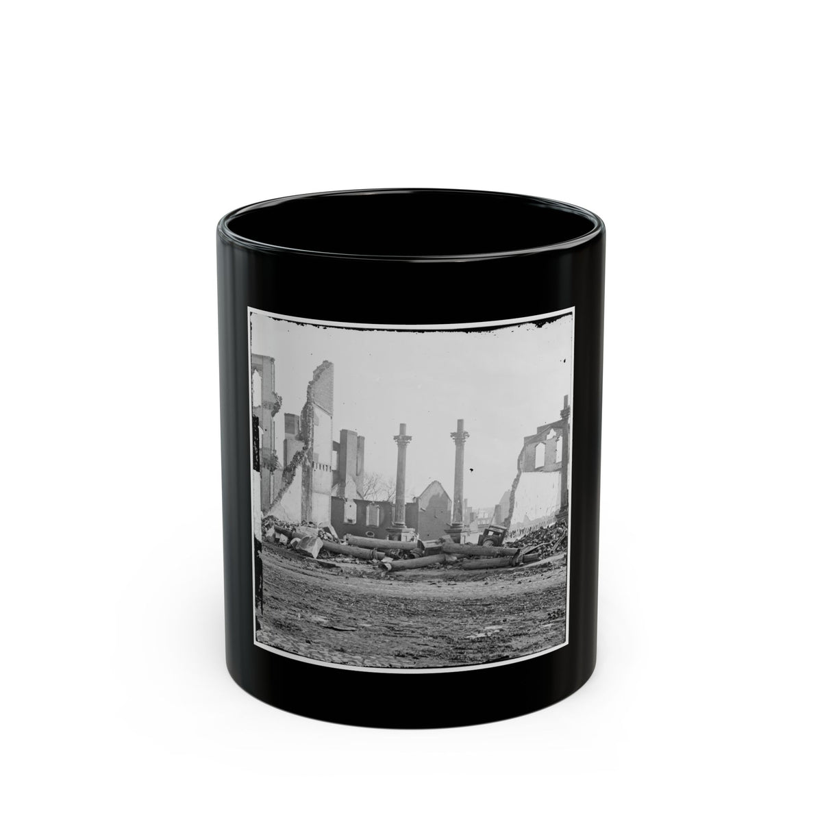 Richmond, Va. Ruins Of The Southern Express Office (Carey Street) (U.S. Civil War) Black Coffee Mug