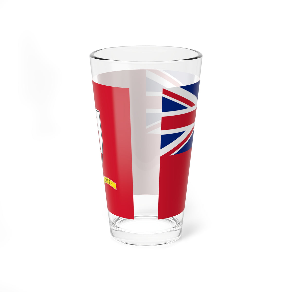 Civil Ensign of Gibraltar (United Kingdom) Pint Glass 16oz