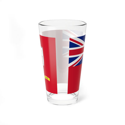 Civil Ensign of Gibraltar (United Kingdom) Pint Glass 16oz