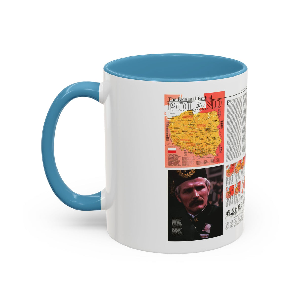 Poland - The Face and Faith 1 (1982) (Map) Accent Coffee Mug