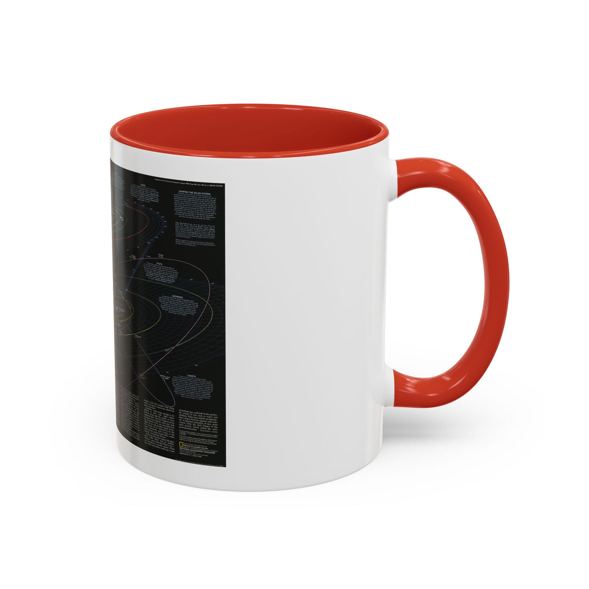 Space - Solar System- Our Sun's Family (1990) (Map) Accent Coffee Mug