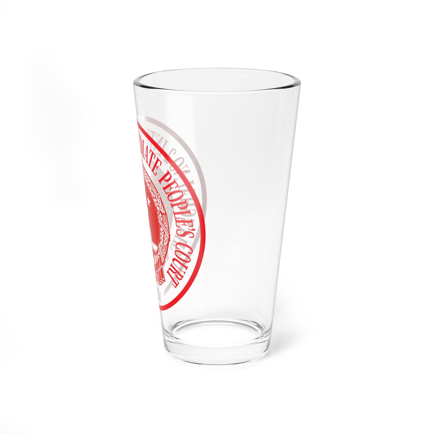 Translated Sample Seal of the Shanghai No 2 Intermediate Peoples Court (China) (Coat of Arms) Pint Glass 16oz