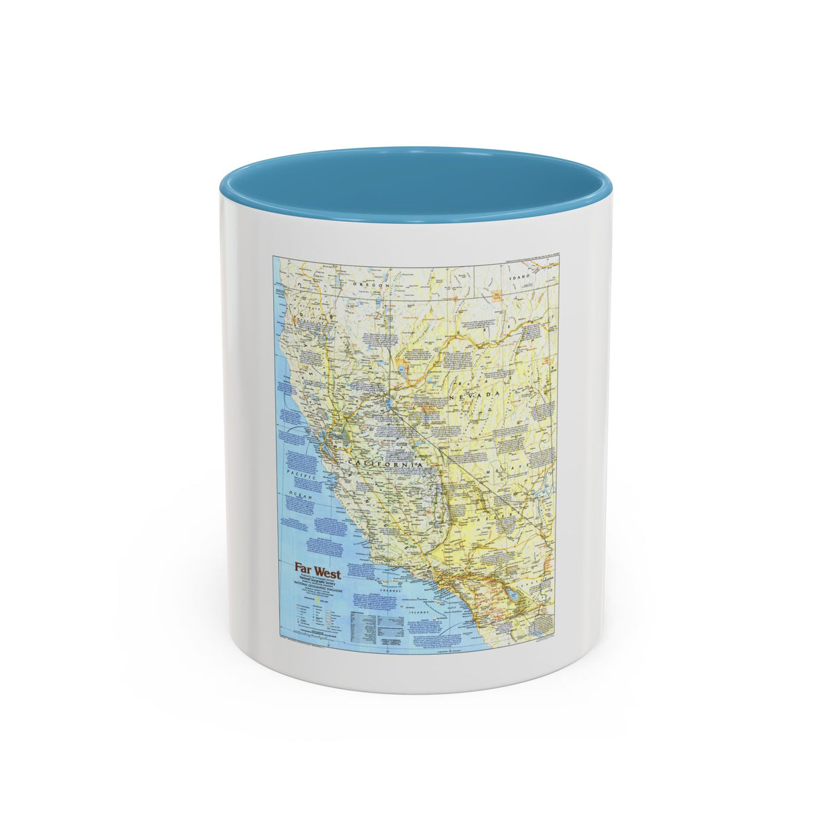 USA - Far West 1 (1984) (Map) Accent Coffee Mug
