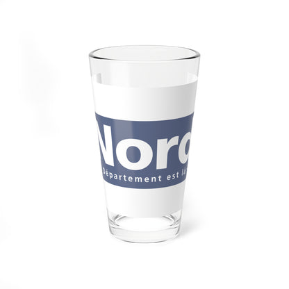 Flag of the Department of Nord (France) Pint Glass 16oz